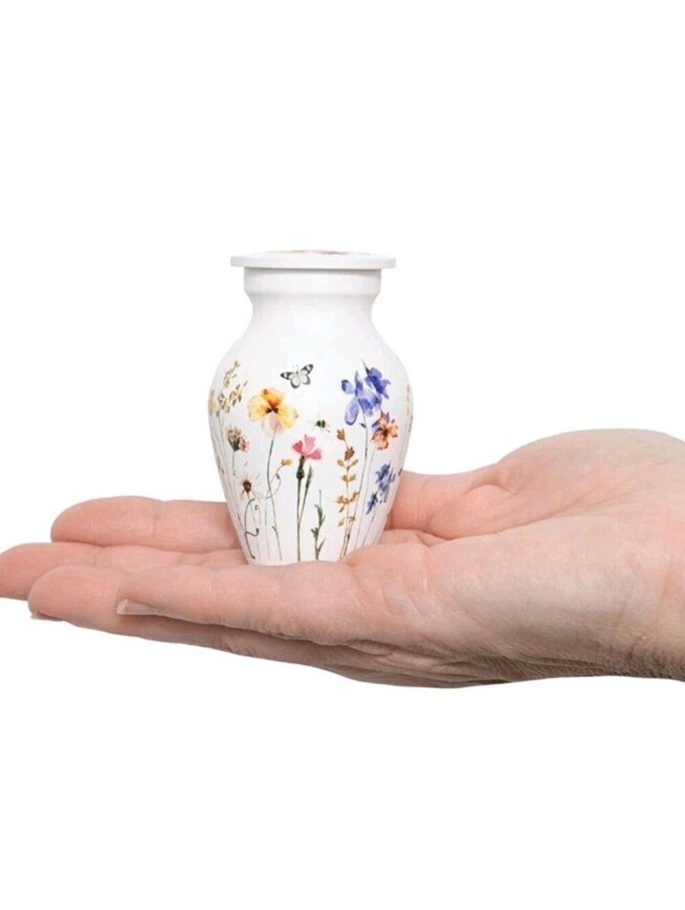 Decorative Cremation Urn for Human Ashes Adult Female | Women | Purple Flower